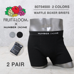 【即日出荷対応】【ネコポス便対応】FRUIT OF THE LOOM フルーツオブザルーム×NUMBER (N)INE 80754500 “2 PACK WAFFLE BOXER SHORTS” ワッフル 2パック ボクサーパンツ【T】