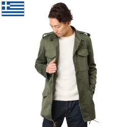 実物 ギリシャ軍 フィールドジャケット ボタンフロント USED【キャンペーン対象外】ミリタリーファッション 軍服【T】