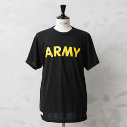 【ネコポス便対応】実物 USED 米軍 U.S.ARMY ブラック トレーニングTシャツ【キャンペーン対象外】【I】