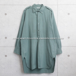 スイス軍 プルオーバー グランパシャツ 軍服 ミリタリーファッション