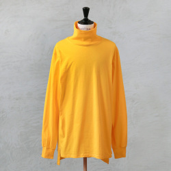 実物 新品 デッドストック 米軍 U.S.NAVY FLIGHT DECK CREWMAN’S タートルネック L/S Tシャツ イエロー【キャンペーン対象外】【I】ミリタリー