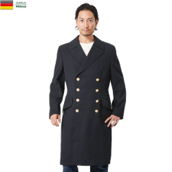 ドイツ海軍 ロングオーバーコート ネイビー ミリタリーファッション 軍服 軍放出品 ドイツ海軍 ロングオーバーコート ネイビー ミリタリーファッション 軍服 軍放出品