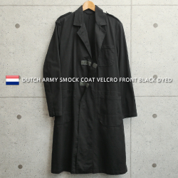 デッドストック オランダ軍 スモックコート ベルクロフロント Black染め 軍服 ミリタリーファッション