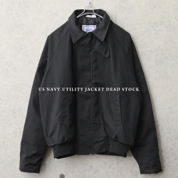 デッドストック 米軍 U S Navy ユーティリティージャケット Black 軍服 ミリタリーファッション