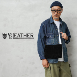 【即日出荷対応】Y’2 LEATHER ワイツーレザー BG-18 ナチュラルスカーホース ROUGHOUT サコッシュバッグ MADE IN JAPAN【キャンペーン対象外】【T】