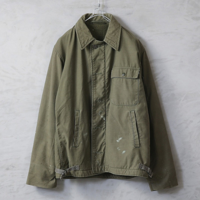 実物 USED 米軍 U.S.NAVY A-2デッキジャケット【00670】【T】【キャンペーン対象外】 ミリタリー