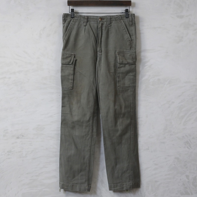 実物 USED ドイツ軍 モールスキンカーゴパンツ ジッパーフライ【00713】【T】【キャンペーン対象外】 ミリタリー