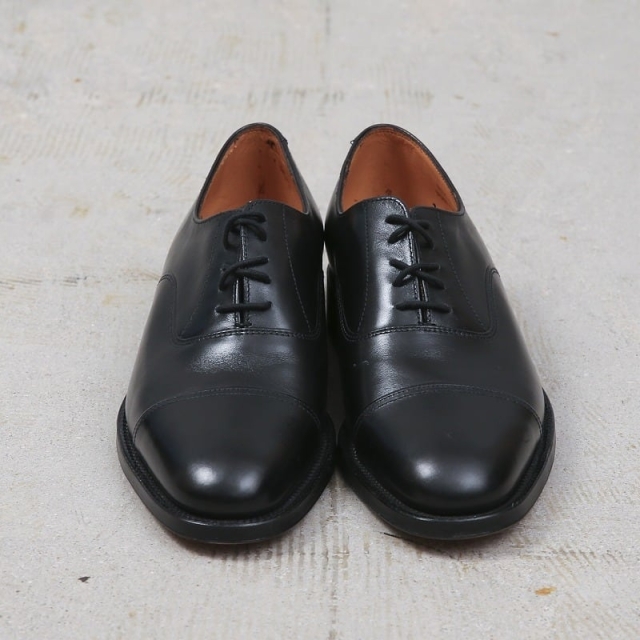 デッドストック ビンテージ Mchale レザー ドレス シューズ 黒 革靴 ビンテージ70's○DEADSTOCK Rand craftレザーUチップシューズ黒