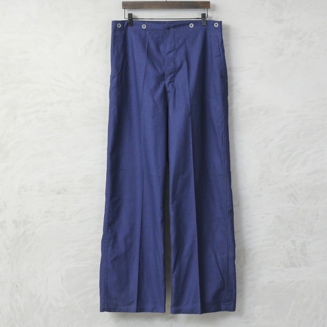 実物 新品 デッドストック スウェーデン軍 コットンツイルワークパンツ NAVY（サスペンダー式）【00797】【キャンペーン対象外】【T】 ミリタリー