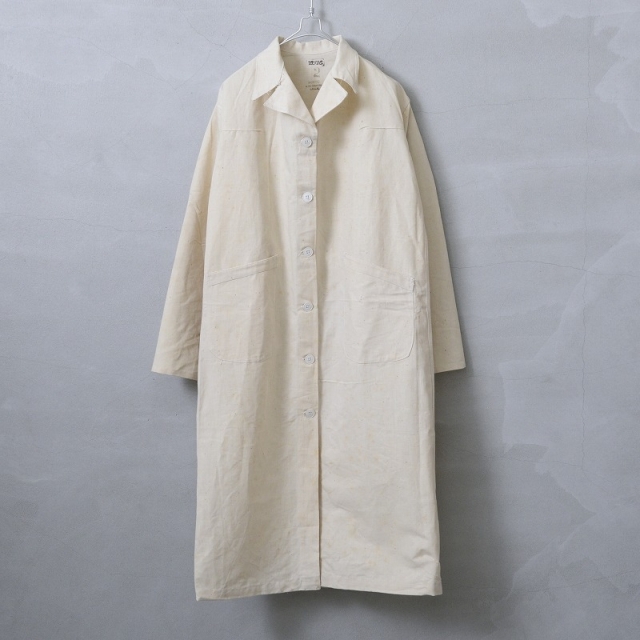 実物 新品 デッドストック フランス軍 リネンメディカルコート リジェクト（汚れ）【00920】【キャンペーン対象外】【T】 ミリタリー
