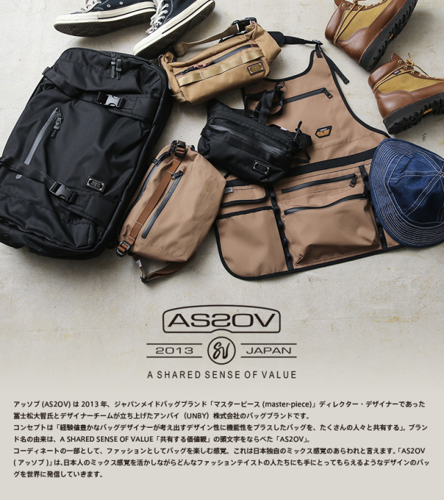 AS2OV アッソブ 011430 CANVAS APRON キャンバスエプロン 日本製