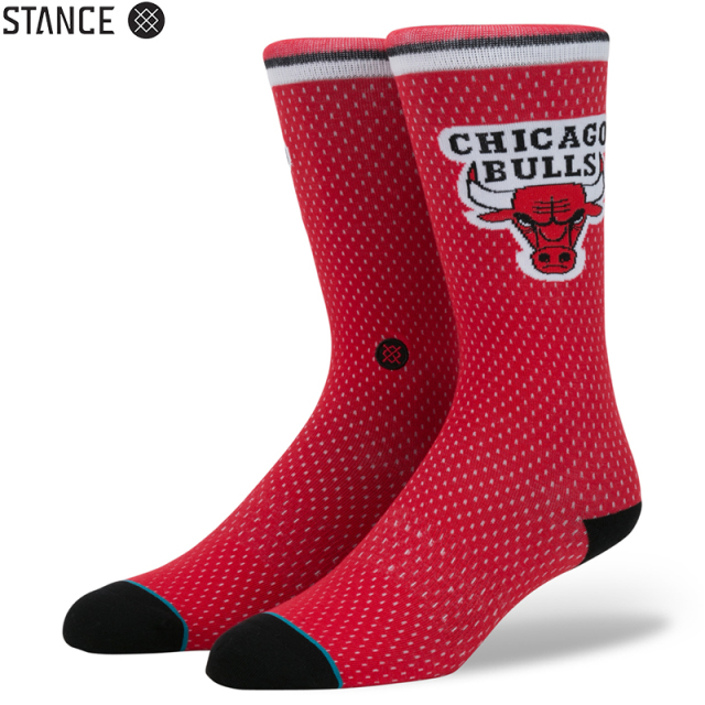 ★ただいま10％OFF割引中★【メーカー取次】STANCE スタンス BULLS JERSEY ソックス RED M545D17BUL#RED 靴下 【キャンペーン対象外】【T】