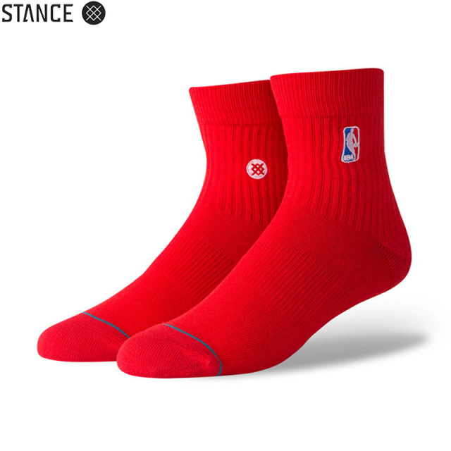 ★ただいま10％OFF割引中★【メーカー取次】STANCE スタンス NBA LOGOMAN QTR ソックス RED M356D17LOG#RED 靴下 【キャンペーン対象外】【T】