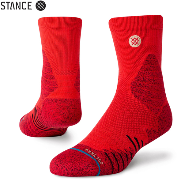 ★ただいま10％OFF割引中★【メーカー取次】STANCE スタンス ICON HOOPS QTR ソックス RED A357A20IHQ#RED 靴下 【キャンペーン対象外】【T】