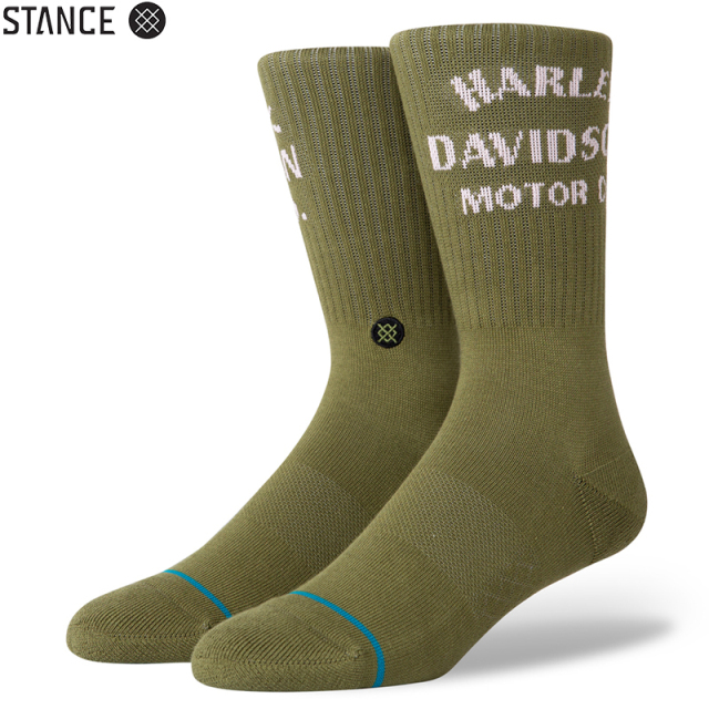 ★ただいま10％OFF割引中★【メーカー取次】STANCE スタンス HARLEY MOTOR ソックス OLIVE A556A20HAM#OLV 靴下 【キャンペーン対象外】【T】