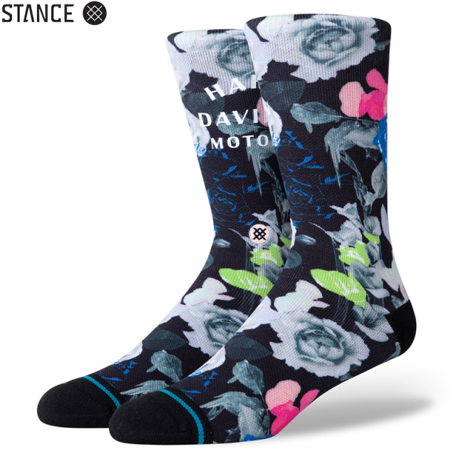 ★ただいま10％OFF割引中★【メーカー取次】STANCE スタンス HARLEY FLOWER POWER ソックス BLACK A558A20HFP#BLK 靴下 【キャンペーン対象外】【T】