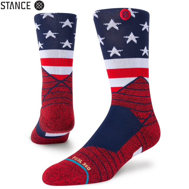 ★ただいま10％OFF割引中★【メーカー取次】STANCE スタンス AMERICAN CREW ソックス RED A559A21AMC#RED 靴下 【キャンペーン対象外】【T】
