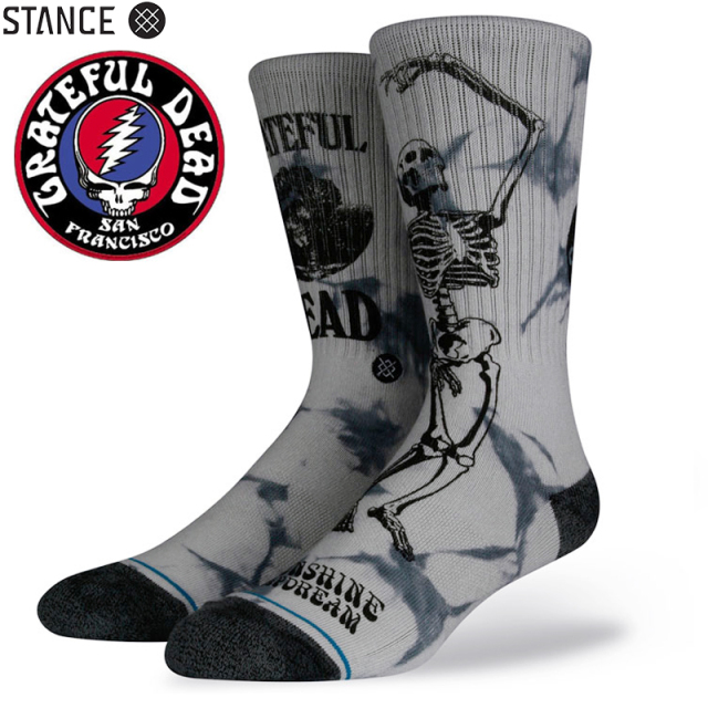 ★ただいま10％OFF割引中★【メーカー取次】STANCE スタンス GOOD OL GRATEFUL DEAD ソックス GREY A556A21DEA#GRY 靴下 【キャンペーン対象外】【T】