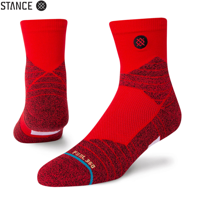 ★ただいま10％OFF割引中★【メーカー取次】STANCE スタンス ICON SPORT QTR ソックス RED A459A21SQB#RED 靴下 【キャンペーン対象外】【T】