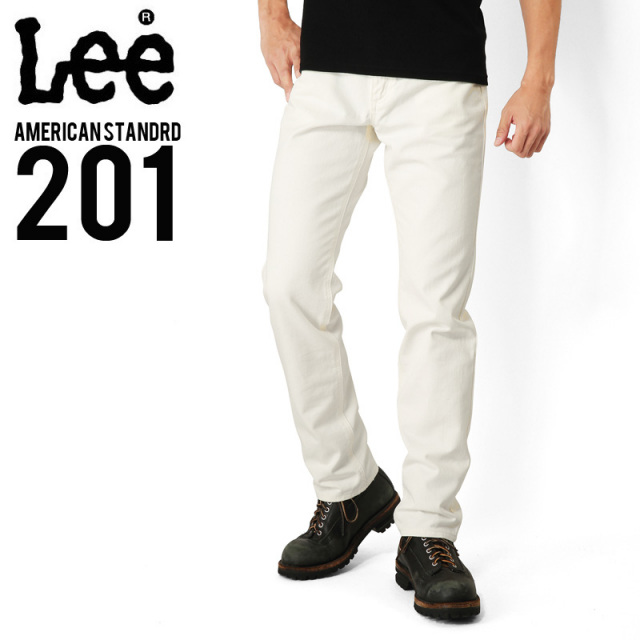 【T2】Lee リー AMERICAN STANDARD 201ストレートツイルパンツ ホワイト（18）【T】 Lee リー AMERICAN STANDARD 201 ストレートツイルパンツ ホワイト(18