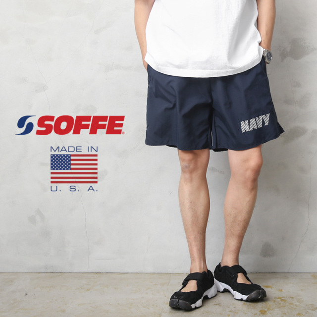 ★カートで割引対象品★【即日出荷対応】SOFFE ソフィー 043M6N OFFICIAL U.S.NAVY UNIFORM フィジカルトレーニングショーツ MADE IN USA【T】