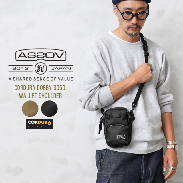 【即日出荷対応】AS2OV アッソブ 062100 CORDURA DOBBY 305D WALLET SHOULDER ウォレット ショルダーバッグ / ポーチ【キャンペーン対象外】【T】