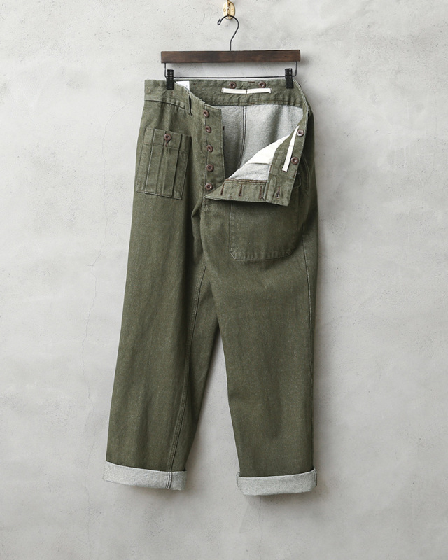 HOUSTON ヒューストン 10050 UK GREEN DENIM（グリーンデニム 