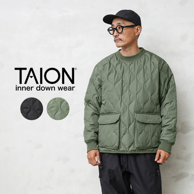 ★カートで割引対象品★【即日出荷対応】TAION タイオン TAION-100PML-1 MILITARY LINE クルーネック ダウンプルオーバー【Sx】【T】