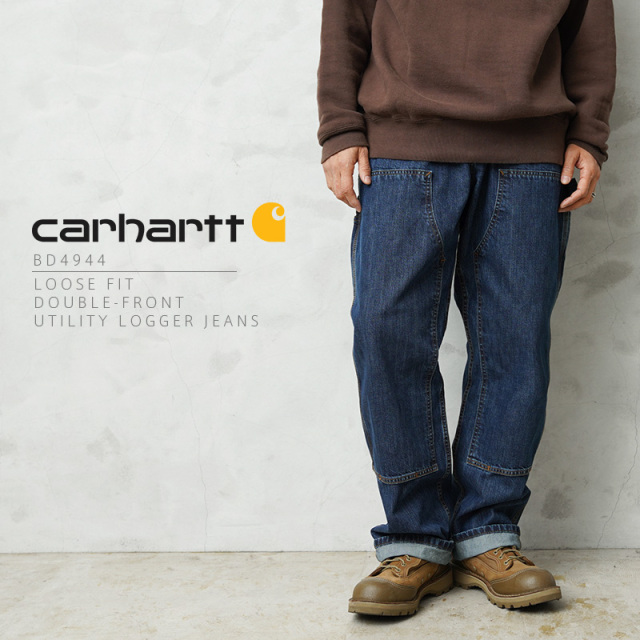 【即日出荷対応】Carhartt カーハート BD4944 DOUBLE FRONT UTILITY LOGGER JEANS デニム ペインターパンツ（104944）【T】