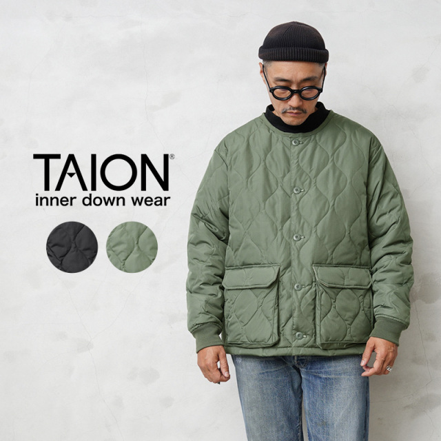 ★カートで割引対象品★TAION タイオン TAION-104PML-1 MILITARY LINE クルーネック オーバーカーディガン【B6】【Sx】【T】