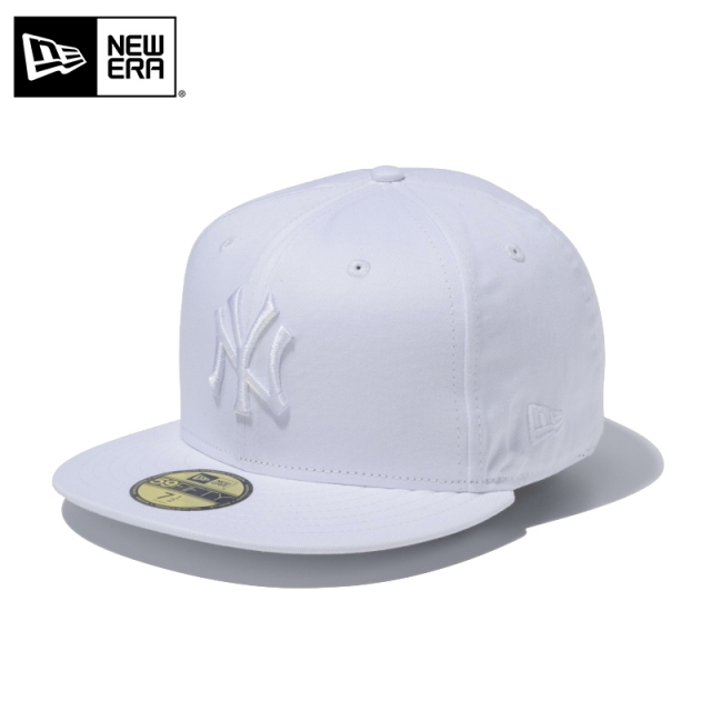 ★只今10％OFF★【メーカー取次】NEW ERA ニューエラ 59FIFTY MLB ニューヨーク・ヤンキース ホワイトXホワイト キャップ 14525196【T】