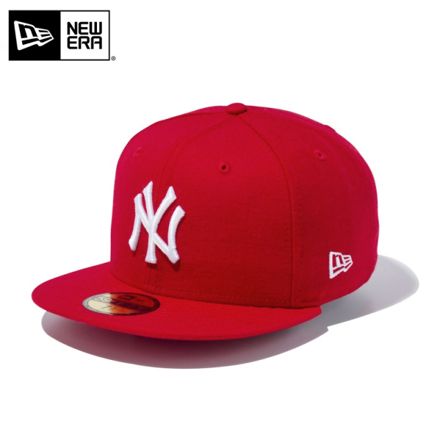 ★只今10％OFF★【メーカー取次】NEW ERA ニューエラ 59FIFTY MLB ニューヨーク・ヤンキース スカーレットXホワイト キャップ 14525200【T】