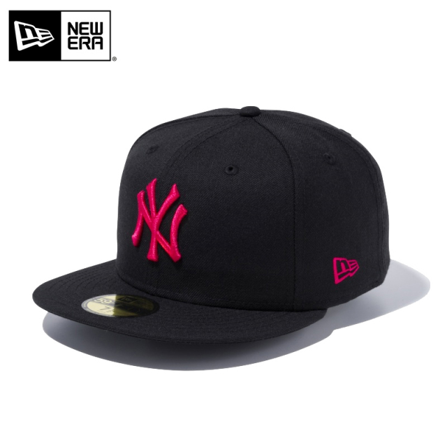★只今10％OFF★【メーカー取次】NEW ERA ニューエラ 59FIFTY MLB ニューヨーク・ヤンキース ブラックXストロベリー キャップ 14525209【T】