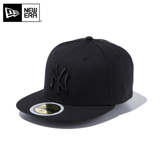 ★只今10％OFF★【メーカー取次】NEW ERA ニューエラ Kid's キッズ用 59FIFTY MLB ニューヨーク ヤンキース ブラックXブラックロゴ 12336580 キャップ 帽子【Sx】【T】