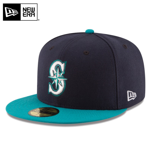 ★只今10％OFF★【メーカー取次】NEW ERA ニューエラ 59FIFTY MLB On-Field シアトル・マリナーズ ネイビーXターコイズ キャップ 14524851【T】