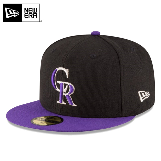 ★只今10％OFF★【メーカー取次】NEW ERA ニューエラ 59FIFTY MLB On-Field コロラド・ロッキーズ ブラックXパープル キャップ 14524885【T】