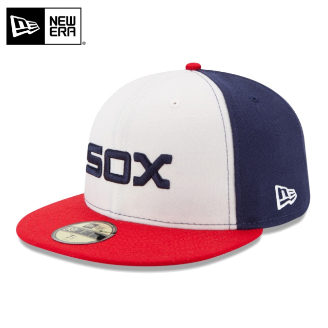 ★只今10％OFF★【メーカー取次】NEW ERA ニューエラ 59FIFTY MLB On-Field シカゴ・ホワイトソックス ホワイトXネイビーXレッド キャップ 14524892【T】