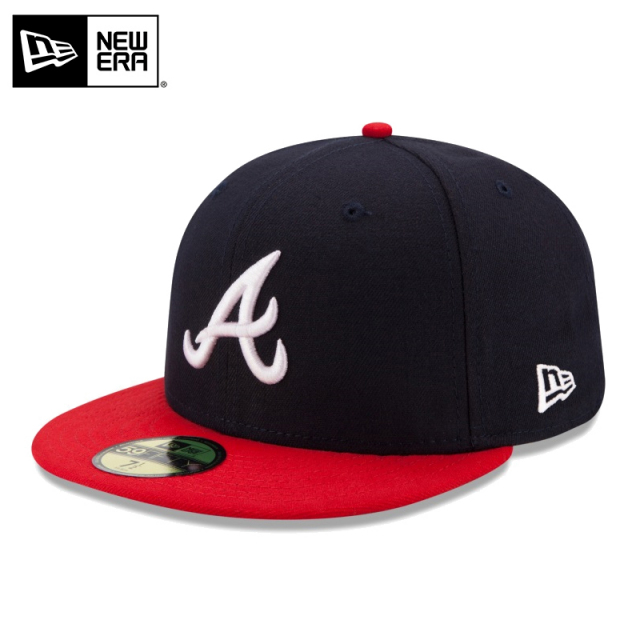 ★只今10％OFF★【メーカー取次】NEW ERA ニューエラ 59FIFTY MLB On-Field アトランタ・ブレーブス ネイビーXレッド キャップ 14524900【T】