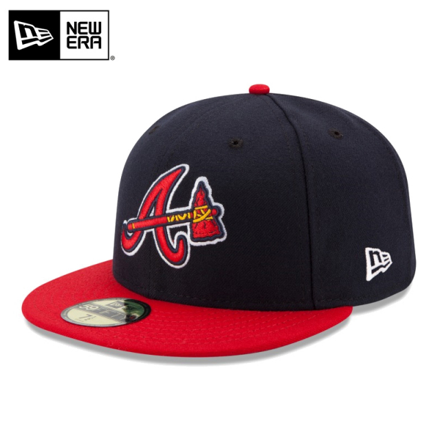 ★只今10％OFF★【メーカー取次】NEW ERA ニューエラ 59FIFTY MLB On-Field アトランタ・ブレーブス ネイビーXレッド 11449396 キャップ【Sx】【T】