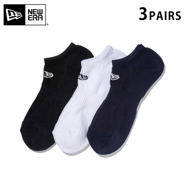 ★只今10％OFF★【メーカー取次】NEW ERA ニューエラ ソックス ショート ３ペア マルチ 14518168【T】