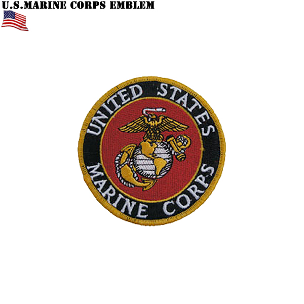 ★カートで割引対象品★【ネコポス便対応】新品 米軍U.S.MARRINE CORPS 円型ワッペン ＃117【T】