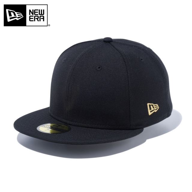 ★只今10％OFF★【メーカー取次】NEW ERA ニューエラ Basic 59FIFTY ベーシック フラッグロゴ ブラックXゴールドロゴ キャップ 14525234【T】