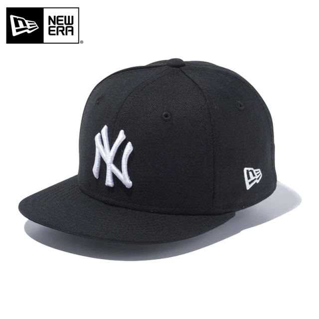 ★只今10％OFF★【メーカー取次】NEW ERA ニューエラ Child キッズ用 9FIFTY ニューヨーク・ヤンキース ブラックXホワイトロゴ キャップ 14524741【R】