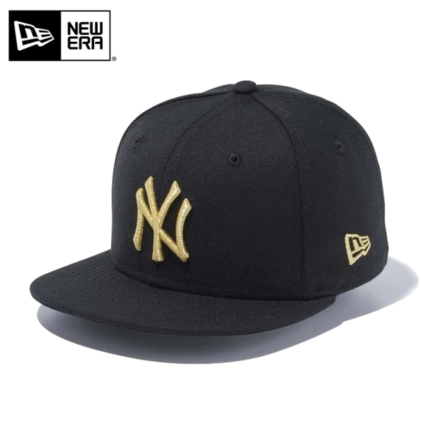 ★只今10％OFF★【メーカー取次】NEW ERA ニューエラ Child キッズ用 9FIFTY ニューヨーク・ヤンキース ブラックXゴールドロゴ キャップ 14524742【R】