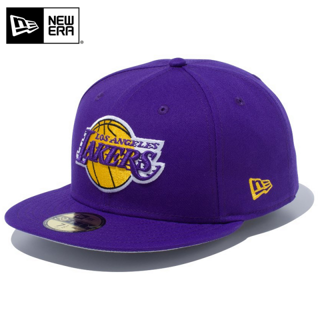 ★只今10％OFF★【メーカー取次】NEW ERA ニューエラ 59FIFTY NBA ロサンゼルス・レイカーズ パープル キャップ【Sx 14525215【T】