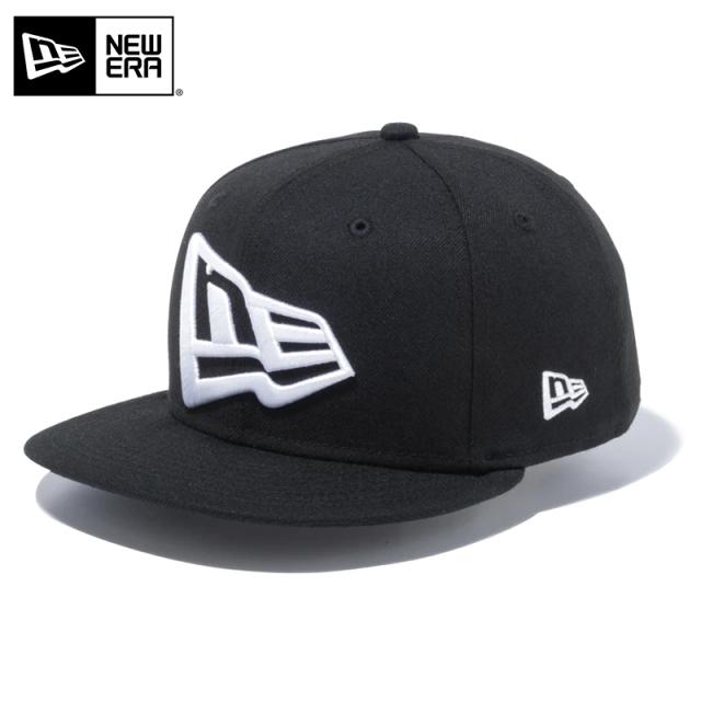 ★只今10％OFF★【メーカー取次】NEW ERA ニューエラ Youth キッズ用 9FIFTY フラッグロゴ ブラック キャップ 14524536【R】