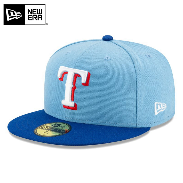 ★只今10％OFF★【メーカー取次】NEW ERA ニューエラ 59FIFTY MLB On-Field テキサス・レンジャーズ ライトブルーXブルー キャップ 14524842【T】