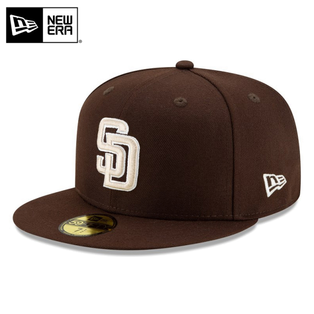 ★只今10％OFF★【メーカー取次】NEW ERA ニューエラ 59FIFTY MLB On-Field サンディエゴ・パドレス ブラウン キャップ 14524855【T】