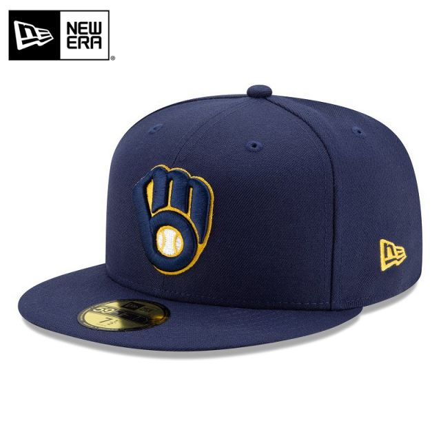★只今10％OFF★【メーカー取次】NEW ERA ニューエラ 59FIFTY MLB On-Field ミルウォーキー・ブリュワーズ ネイビー キャップ 14524872【T】