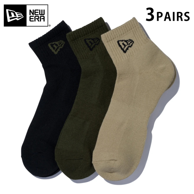 ★只今10％OFF★【メーカー取次】NEW ERA ニューエラ ソックス アンクル 3ペア ミリタリーパック 14518189【T】
